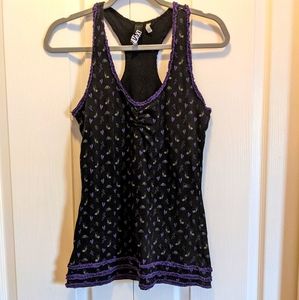 3/$20 Vexy tank with purple ruffles